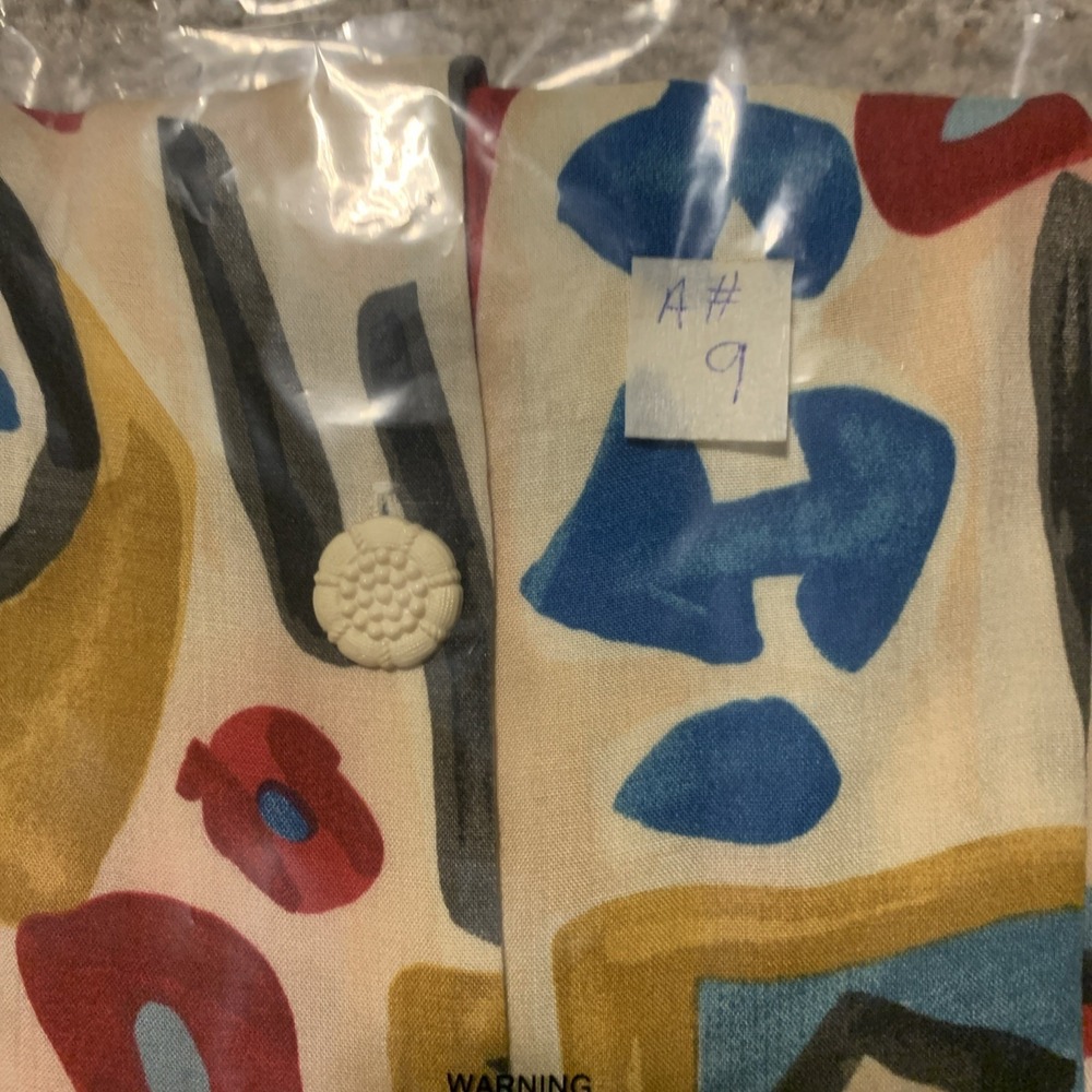 Vtg Marnie West Sleeveless women's Top Size 7 Abstract Print 80s 90s - Picture 15 of 15